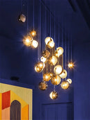 Axyaa Glass Crystal Chandelier for Modern Living Room Dining Room, Bedroom, Villa, and Staircase