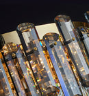 Axyaa Modern Gold Crystal Ceiling Lamp - Luxury Lighting for Living Room and Bedroom