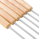 Axyaa Stainless Steel Wooden Handle Fruit Cake Cheese Hot Pot Fork