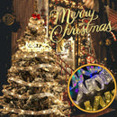 Axyaa Golden Ribbon Fairy String Lights for Christmas Home Party Decor