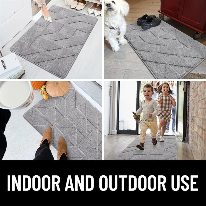 Axyaa Low-Profile Indoor Entry Doormat 80x120 - Non-Slip Absorbent Washable Rug