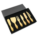Axyaa 7Pcs Cheese Knife Set Stainless Steel Spreader Slicer Fork Kitchen Tools