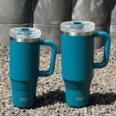 Axyaa Stainless Steel Tumbler Cup with Straw Handle, Insulated Coffee Mug, 40oz Thermos Bottle