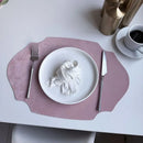 Axyaa Green PU Leather Christmas Placemats Set - Luxury Dining Table Pad