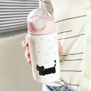 Axyaa Kawaii Cat Bow-tie 500ml Thermos Water Bottle - Stainless Steel Tumbler