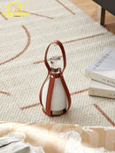 Axyaa Retro Cowhide Table Lamp LED Grapefruit Desk Light for Bedside Study