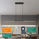Axyaa Black Gold Chandelier: Modern Living Room Pendant Light with Phone APP Dimming