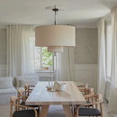 Axyaa Nordic Fabric LED Chandelier Pendant Light for Living Room Dining Bedroom Bar