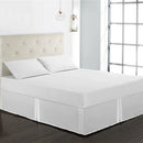 Axyaa Brushed Home Bed Skirt  Machine Washable Decorative Wrap Around Hotel Quality