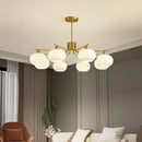 Axyaa Modern Cream Style LED Chandeliers for Home Decoration and Lighting.