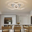 Axyaa Modern Crystal Chandelier LED Ceiling Light for Bedroom Living Dining Room