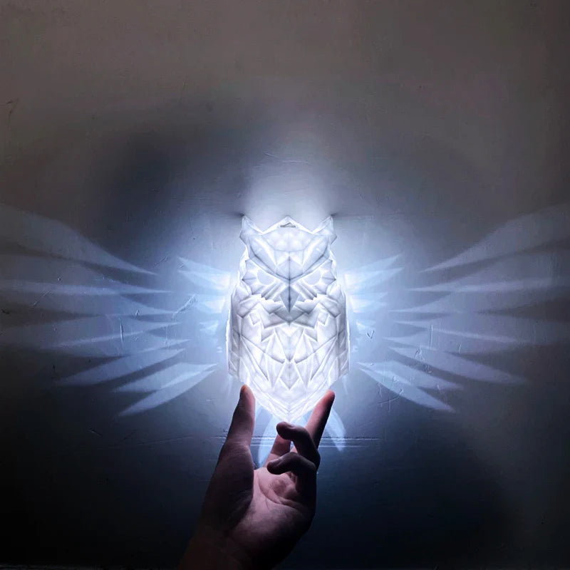 Axya 3D Print Resin Anime Owl Eagle Wall Lamp Night Light