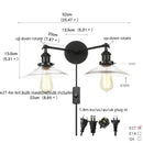 Axyaa Retro Industrial LED Wall Light 2 Heads Bedside Lamp
