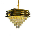 Axyaa Stainless Steel Crystal Chandelier for Luxury Living Spaces