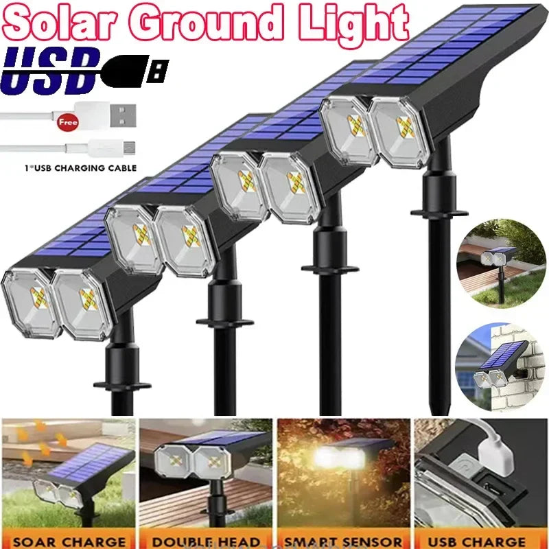 Axyaa Solar Color Changing Spotlight