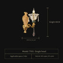 Axyaa All-Copper Crystal Chandelier: Luxurious European Court Style LED Living Room Lamp