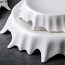 Axya Modern White Porcelain Dinner Set for Home Kitchen and Dining