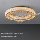 Axyaa Dimmable Crystal Ceiling Lamp for Elegant Living Room & Bedroom Decor