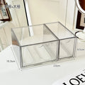 Axyaa Acrylic Makeup Storage Box Set with Drawer & Cotton Swab Organizer