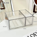 Axyaa Acrylic Makeup Storage Box Set with Drawer & Cotton Swab Organizer