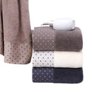 Axyaa Dots Cotton Towel Set - 2 Bathroom Towels for Home & Hotel
