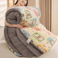Axyaa Plush Cartoon Bear Blanket: Soft Warm Queen Comforter, Fluffy Fleece Winter Bedding