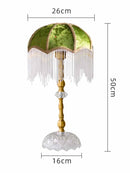 Axyaa Gold Lustre Tassel Table Lamp for Bedroom Girls/Princess Room