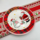 Axyaa Christmas Ceramic Cartoon Relief Plate - 8-inch Circular Decorative Tableware