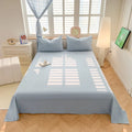 Axyaa Solid Color Lattice Yarn-Dyed Sheets - Soft and Skin-Friendly
