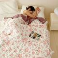Axyaa Bamboo Jacquard Puff Blanket, Antibacterial Summer Bedspread
