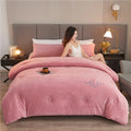 Axyaa Double Sided Milk Velvet Winter Comforter King Size Quilts, Soft Plush Duvets
