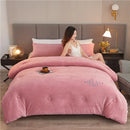 Axyaa Double Sided Milk Velvet Winter Comforter King Size Quilts, Soft Plush Duvets