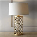 Nordic Modern Axyaa Metal Base Table Lamp with Fabric Lampshade
