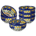 Axyaa 6 Piece 28 Oz Ceramic Cereal Bowls Set, Bohemian Style for Various Meals