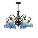 Axya Black Iron Art Mediterranean Chandelier for Living Room Dining Bedroom