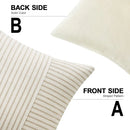Axyaa Farmhouse Patchwork Beige Pillow Covers Set