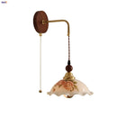 Nordic Modern LED Wall Lamp Sconce by Axyaa - Ceramic Copper Wood Finish