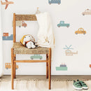 Watercolor Vehicles Wall Decals for Kids Room by Axyaa