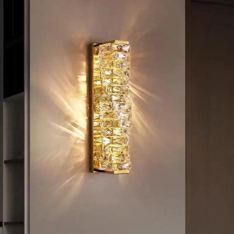 Axyaa Crystal Wall Sconces Lighting: Elegant Glass Wall Light Fixtures