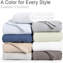 Axyaa Cotton Herringbone Queen Blanket, Cozy All Season Throw & Bed Blanket