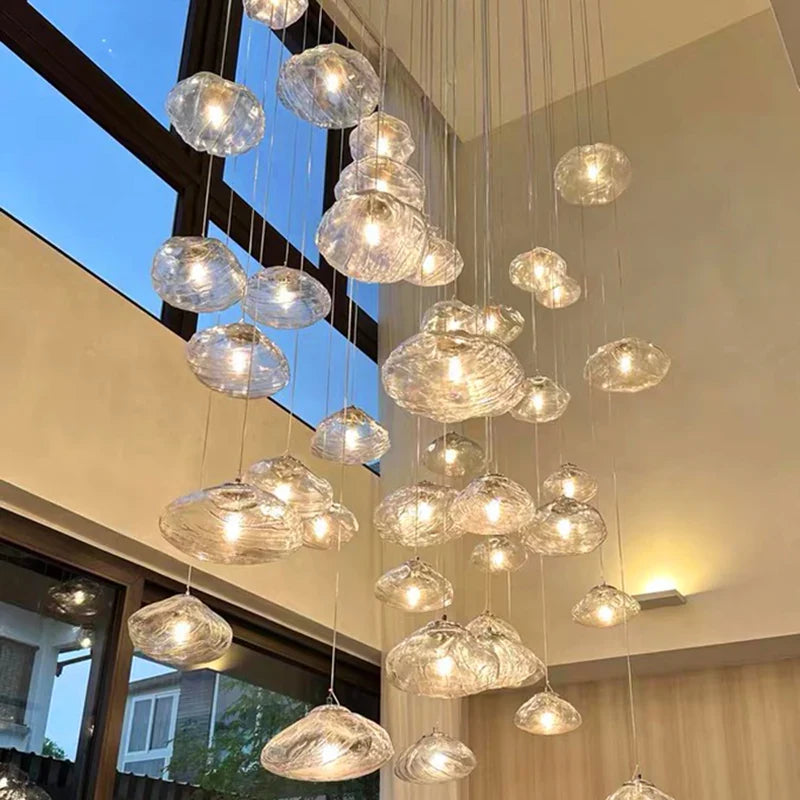 Axyaa Nordic Stair Chandelier Pendant Lights Ceiling Light for Living Room Bedroom and Dining Room