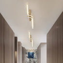 Axyaa Modern Black LED Ceiling Chandelier for Home Entrances Corridors Bedrooms Hallways
