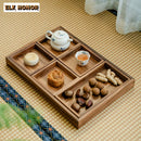 Axyaa Walnut Wood Tea Tray for Tea Ceremony and Snacks