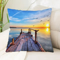 Axyaa Sea Waves Beach Pillowcase - Creative Office Car Home Lumbar Cushion Cover