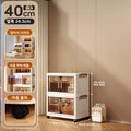 Axyaa 5-Layer Folding Storage Cabinet with Wheels, Large Capacity Organizer