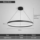 Axyaa Modern Round Ring LED Chandeliers for Living Room & Office Decor