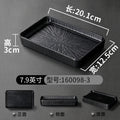 Axyaa Melamine Black Dinner Plate Set - Thick Sushi Pans, Imitation Porcelain Tray
