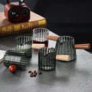 Axyaa Glass Espresso Milk Pitcher with Wood Handle