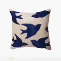 Axyaa Klein Blue Peace Dove Cowhide Pillow - Handmade Luxury Sofa Cushion