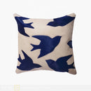 Axyaa Klein Blue Peace Dove Cowhide Pillow - Handmade Luxury Sofa Cushion